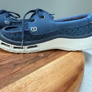 Soft Science‎ The Fin Navy Blue Mesh Comfort Boat Shoes Women's Size 8
